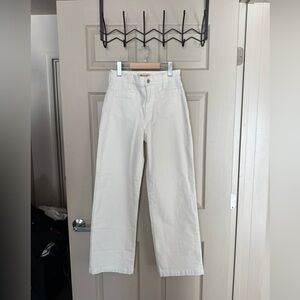 Madewell | Emmett Wide Leg Jean in Tile White Size 25